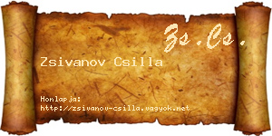 Zsivanov Csilla névjegykártya